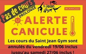 cours annulés " ALERTE CANICULE"