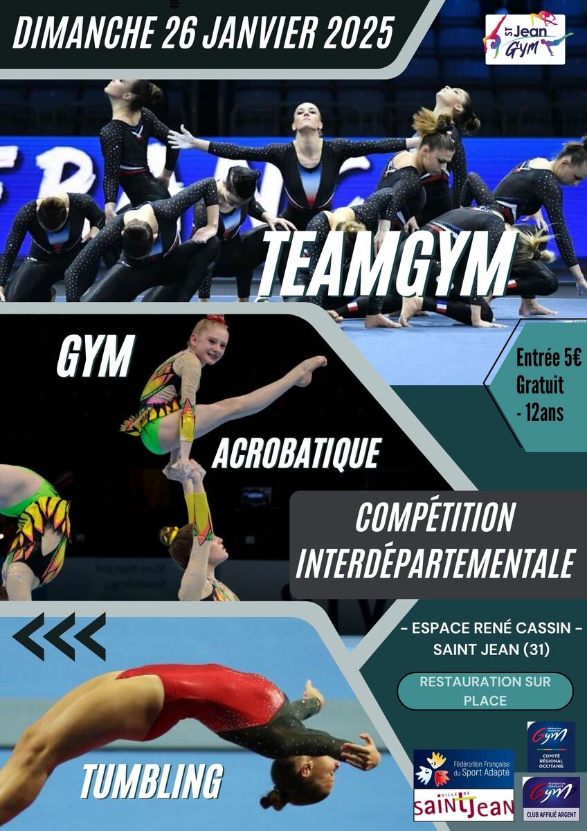 Compétition Interdépartementales Teamgym - Tumbling - Gym acrobatique