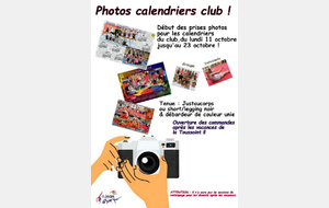 Prises photos calendriers club
