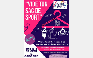  Vide ton sac de sport  ! 