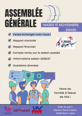 Assemblée Générale Saint Jean Gymnique