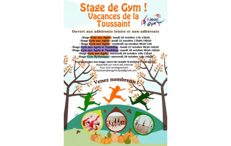 Stage vacances Toussaint 2025