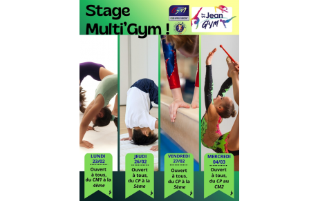 Stage vacances d'hiver 2026