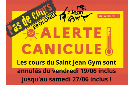 cours annulés " ALERTE CANICULE"