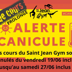cours annulés " ALERTE CANICULE"