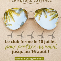 Fermeture estival été 2026 + infos rentrée